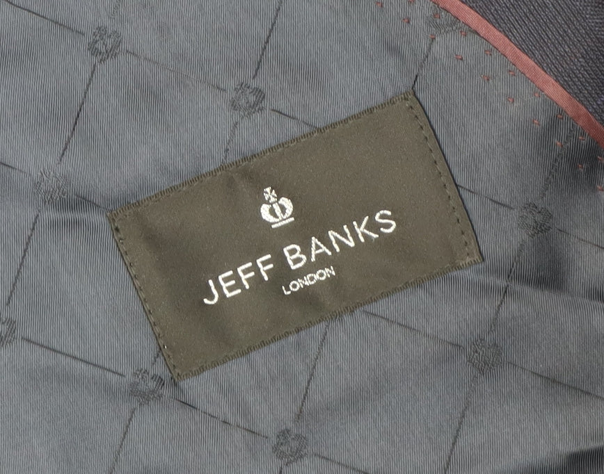 Jeff Banks Men's Blue Wool Blazer, Size 42S, Formal Wear