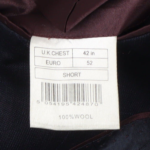 Jeff Banks Men's Blue Wool Blazer, Size 42S, Formal Wear