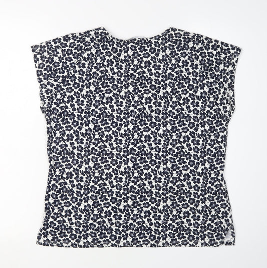 Laura Ashley Women's Black Floral Blouse, Size 12