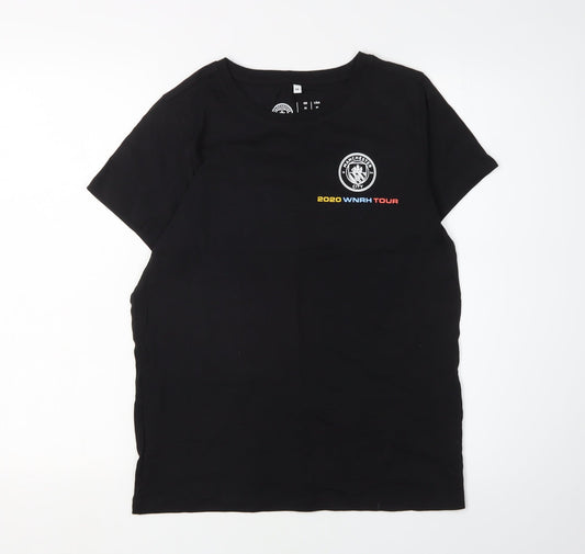 Manchester City Black T-Shirt, Unisex Adults Size 12