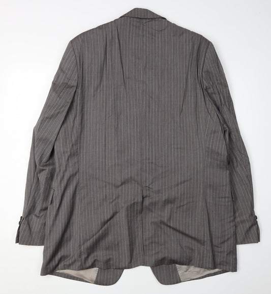 Van Gils Men’s Grey Striped Suit Jacket Size 46R