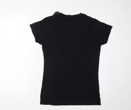 UFC Women's Black T-Shirt, L, Sports Casual Tee