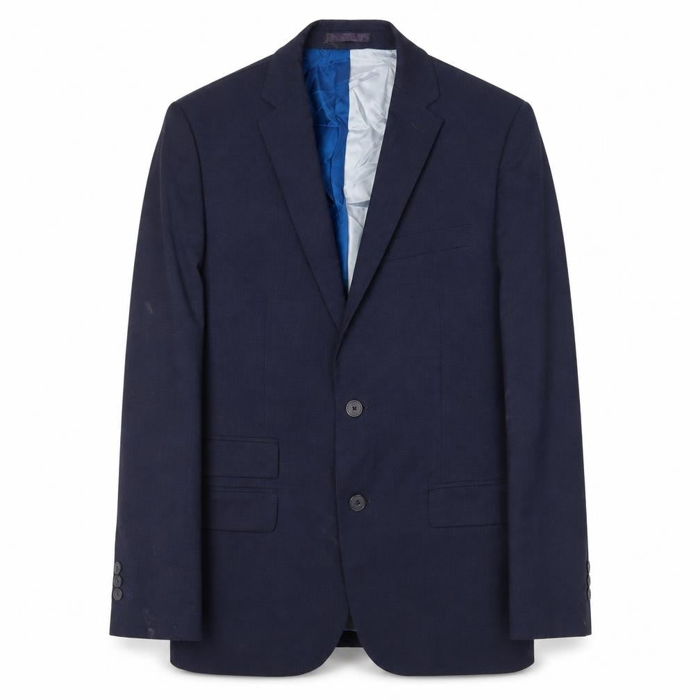 Mens 38 Chest Regular Jeff Banks Blue Two-Button Blazer