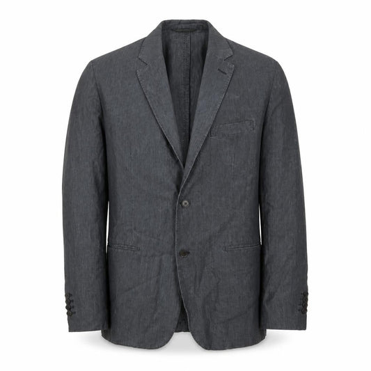 Mens 40 Chest Regular Calvin Klein Grey Two-Button Blazer