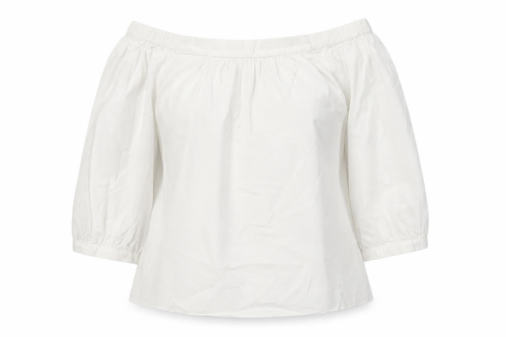 Womens UK Size 4 Tommy Hilfiger White Cotton Blend Blouse