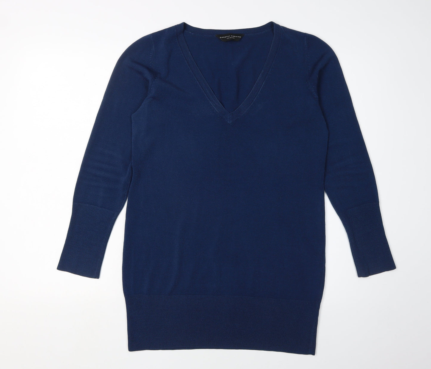 Dorothy Perkins Women's Blue V-Neck Pullover Jumper Size 12