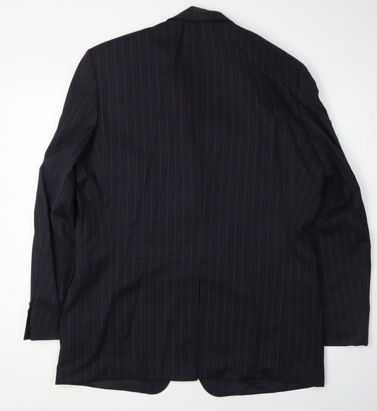 Hugo Boss Men's Blue Striped Suit Jacket 44
