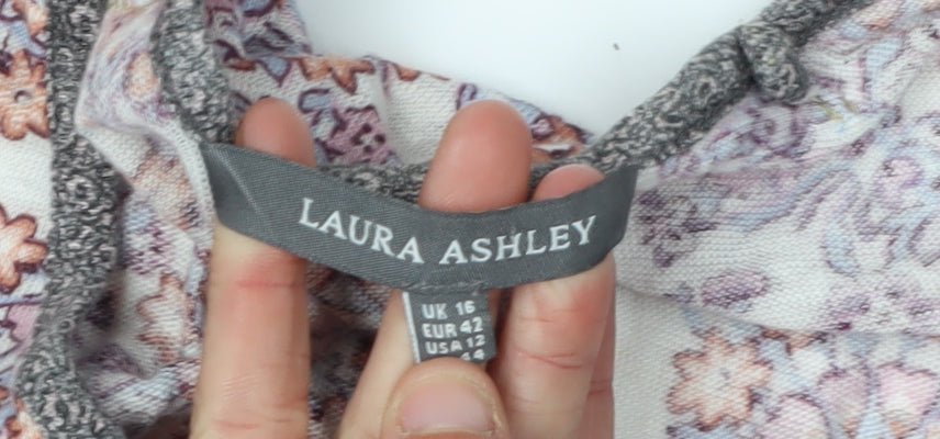 Laura Ashley Women's Multicoloured Floral T-Shirt, Size 16
