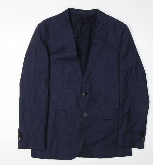 Hugo Boss Men's Blue Blazer, Size 38R, Regular Fit