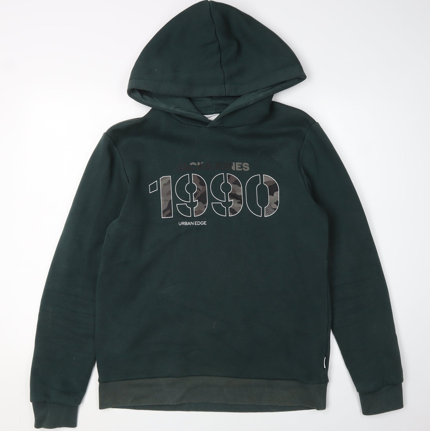 Jack & Jones Men's Green Pullover Hoodie M