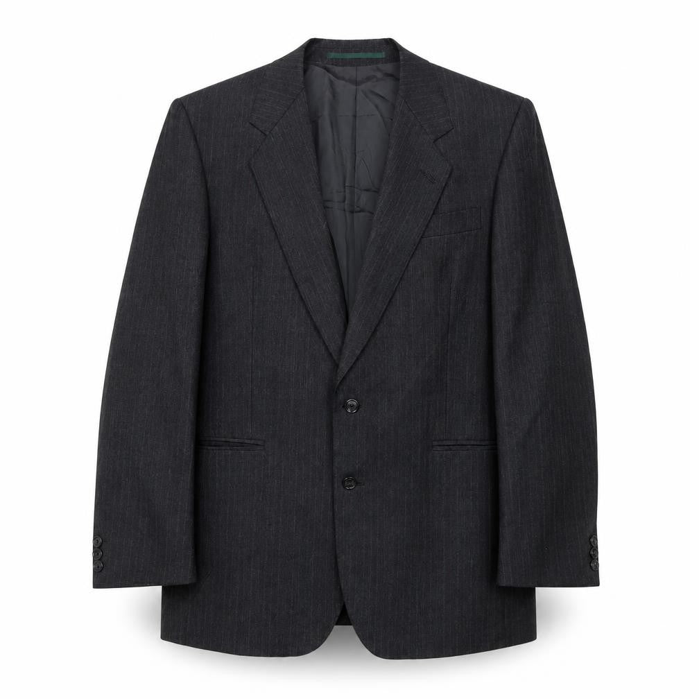 Mens 40 Chest Regular Dunn & Co Grey Two-Button Blazer