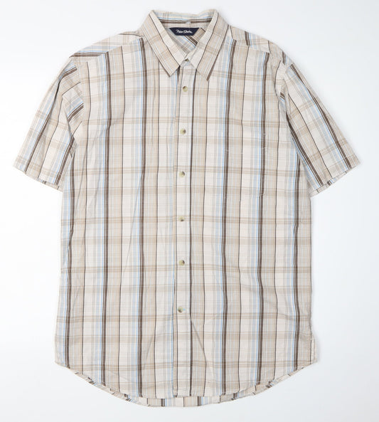 Peter Storm Men's Beige Plaid Casual Shirt S