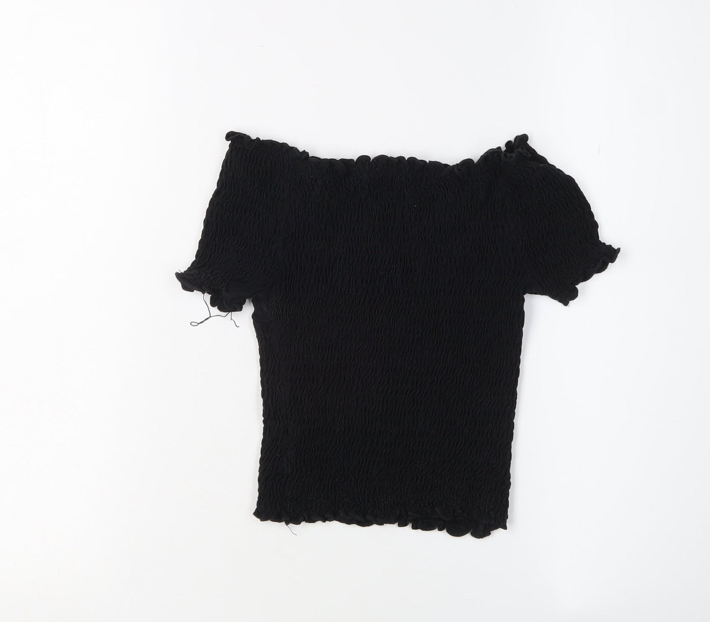 Marks and Spencer Women's Black Off-Shoulder T-Shirt Size 6