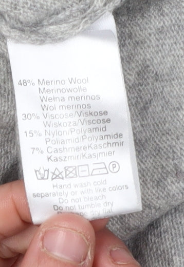 Benedetar Women’s Grey Heart Pullover Size M