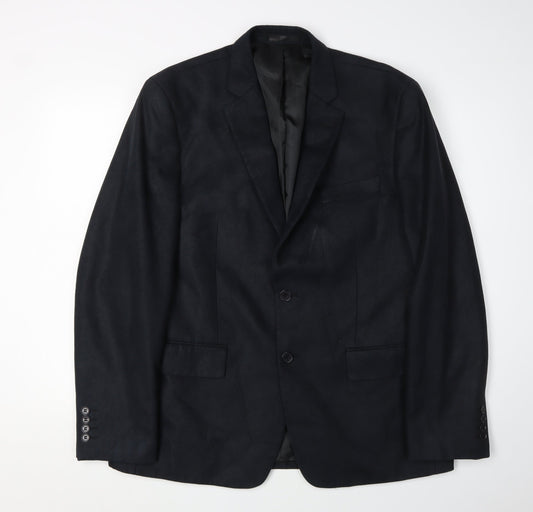 Jeff Banks Men's Black Blazer Size 44 Regular Fit