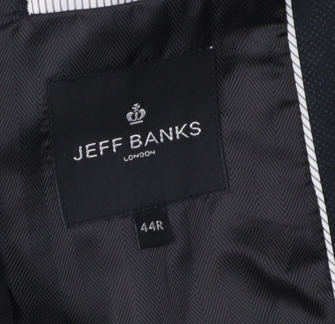 Jeff Banks Men's Black Blazer Size 44 Regular Fit