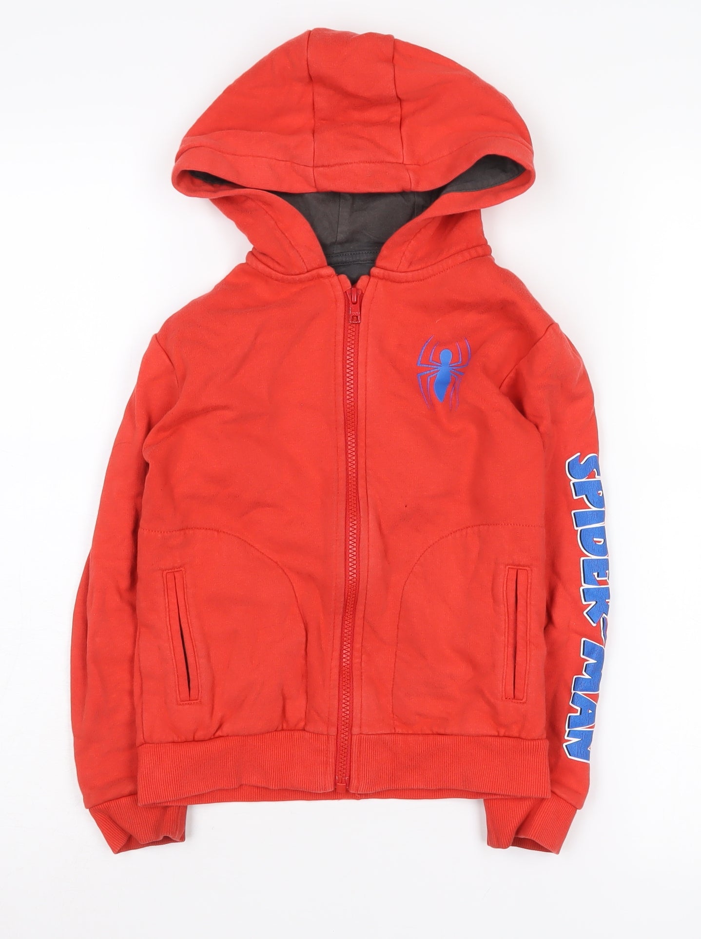 Marks and Spencer Boys Red Spiderman Hoodie, 6-7 Years, Zip-Up