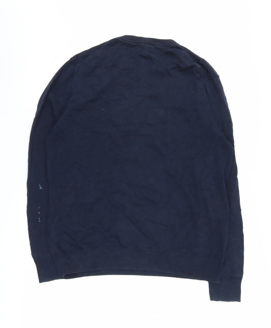 Howick Men's Blue Cotton Pullover Jumper L