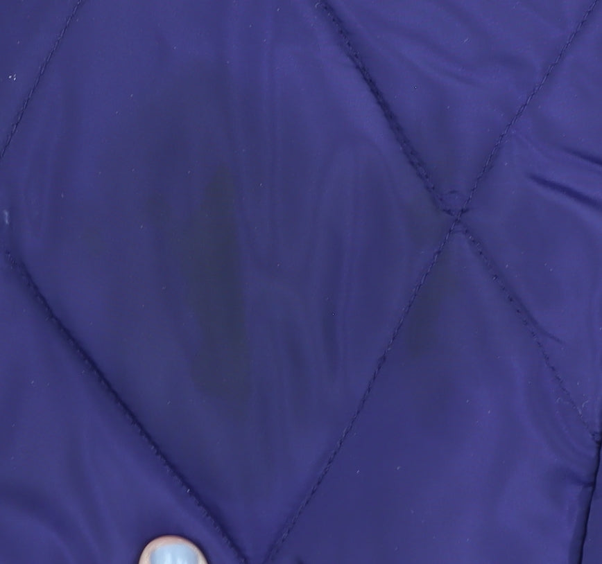 Marks and Spencer Women's Purple Quilted Jacket, Size 12