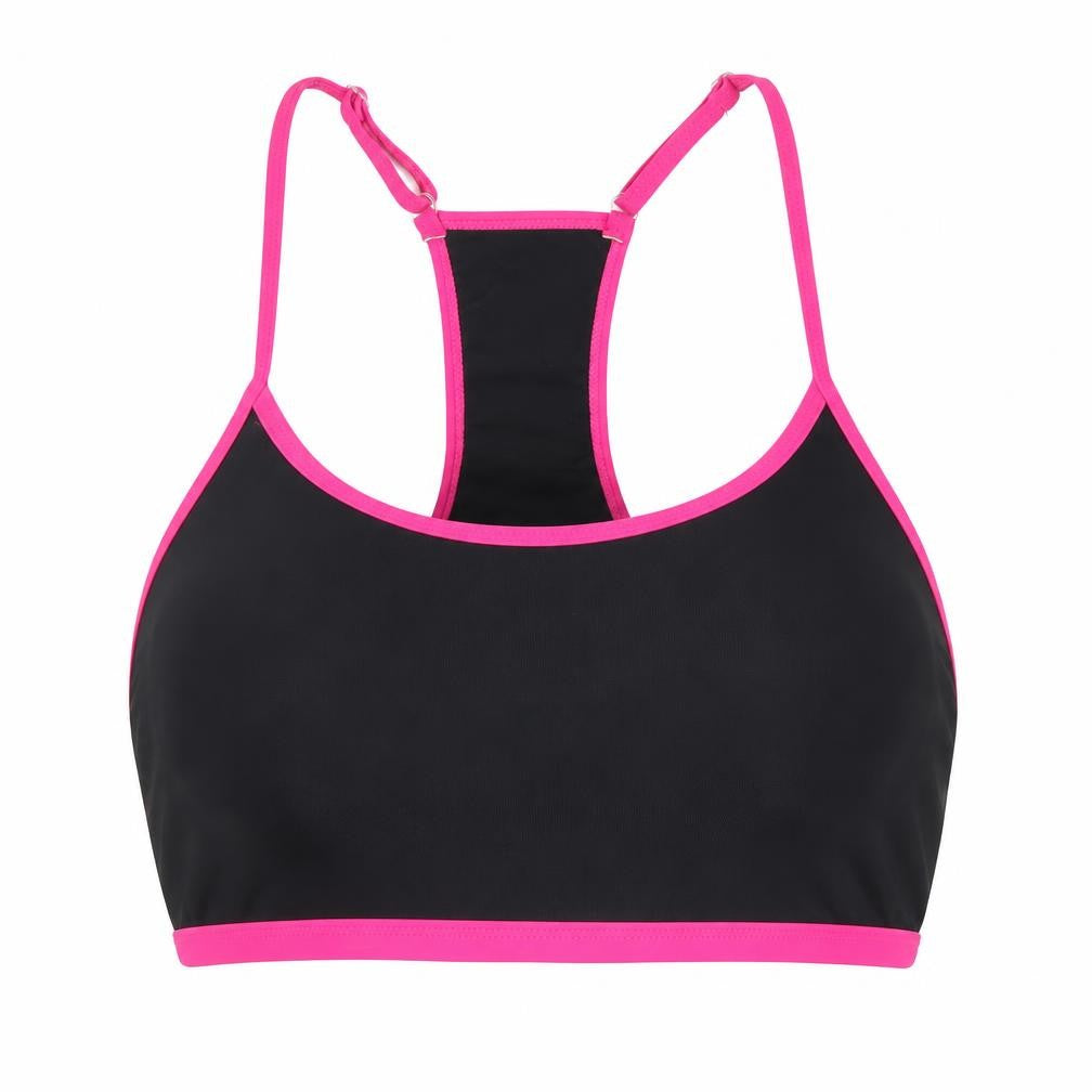 Trespass Women's Black Athletic Racerback Swim Top L