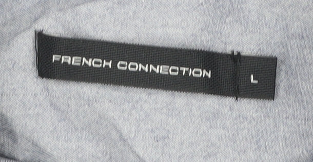 French Connection Men's Blue Button-Up Shirt L