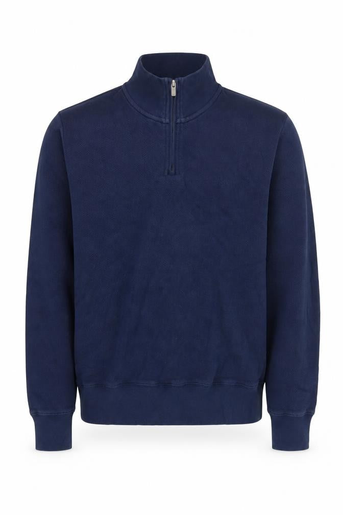 Front view of GANT Men's Blue Full Zip High Neck Jumper S