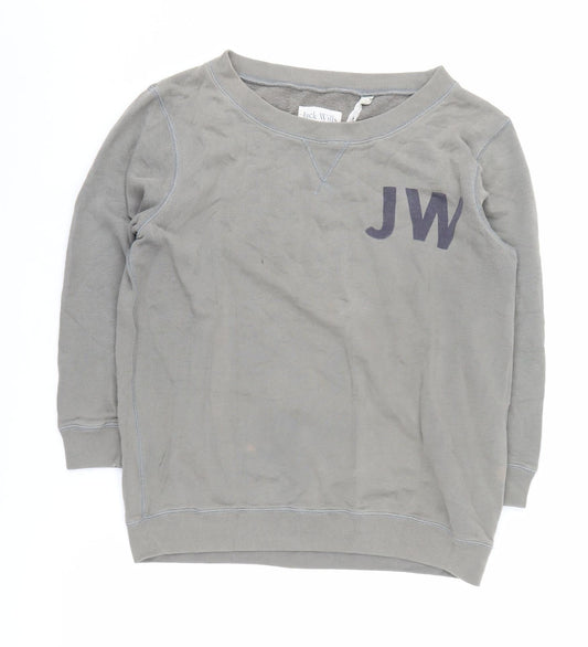 Jack Wills Women Grey Pullover Sweatshirt UK 10