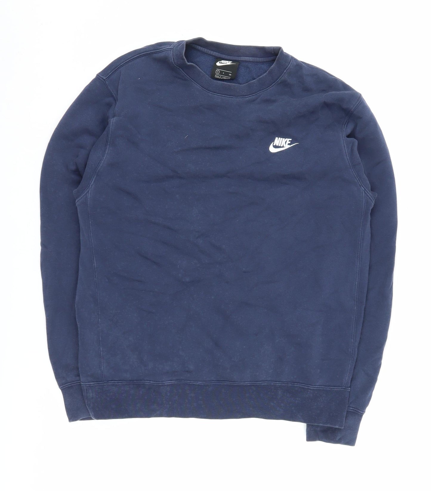 Nike Men's Blue Crew Neck Sweatshirt - Small