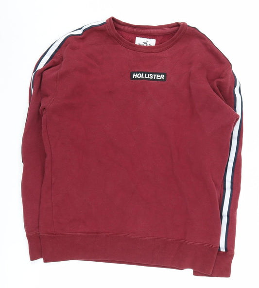 Hollister Men's Red Pullover Sweatshirt L