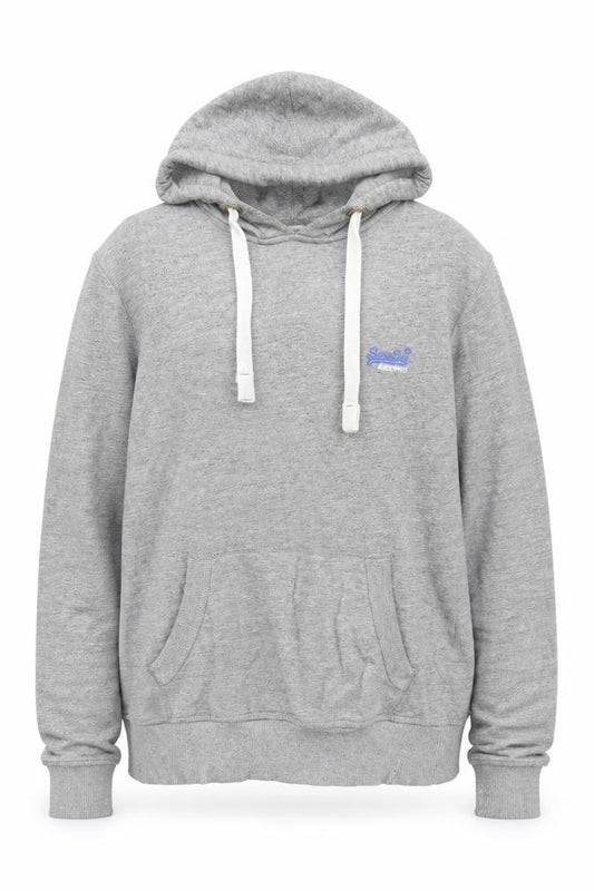 Mens UK S Regular Superdry Grey Pullover Hoodie
