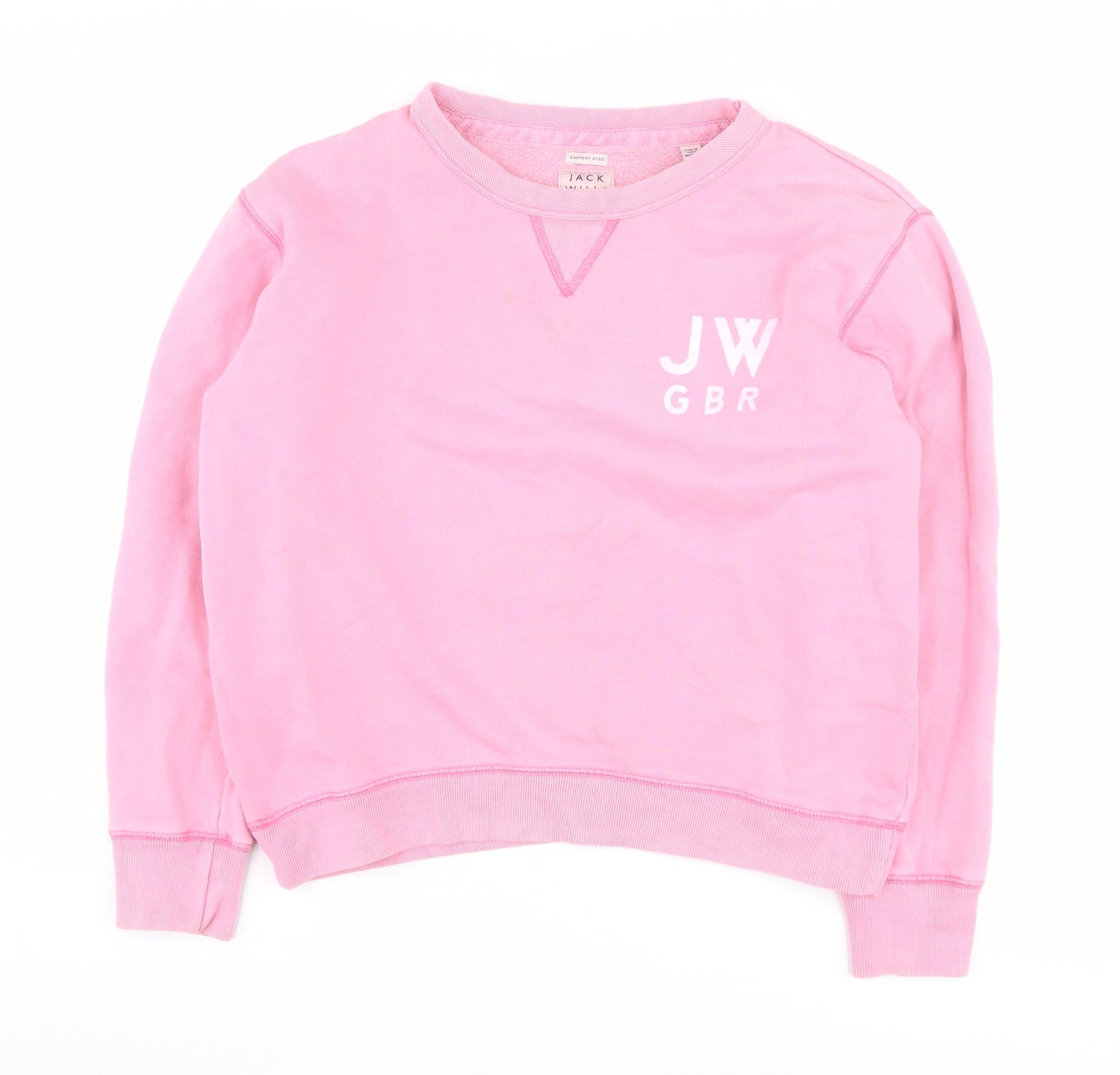 Jack Wills Women's Pink Crew Neck Sweatshirt Size 10
