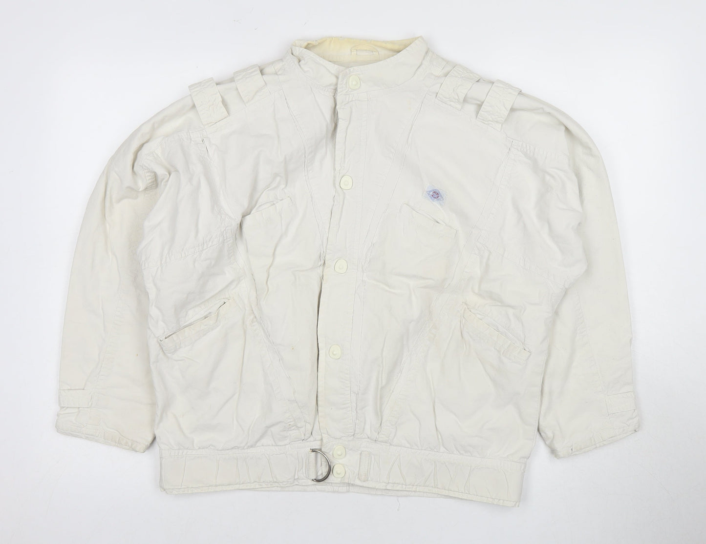 tus London Women's White Mid-Length Jacket M