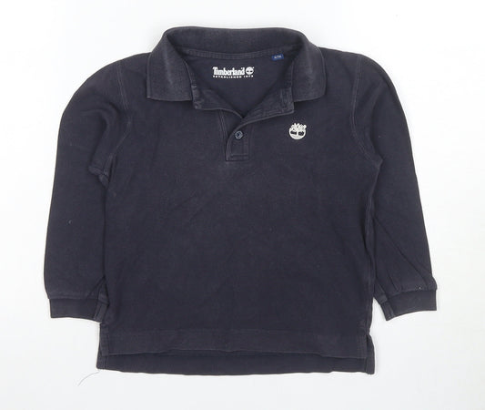 Timberland Boys Black Polo 6 Years Long Sleeve Top