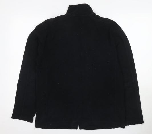 Next Men's Black Varsity Jacket Size M Cotton Full Zip