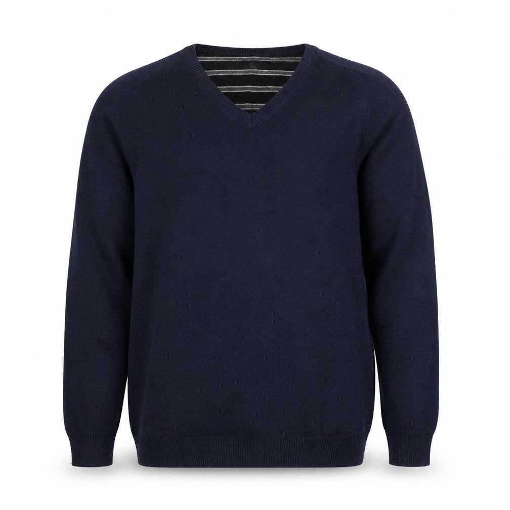Marks and Spencer Men's Blue V-Neck Pullover Jumper S