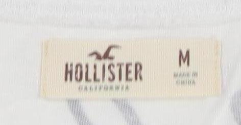 Hollister Women's White V-Neck T-Shirt M California Style