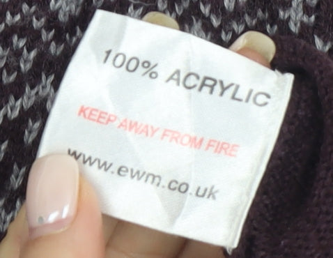 James Pringle Men's Brown Fair Isle Pullover Jumper, M