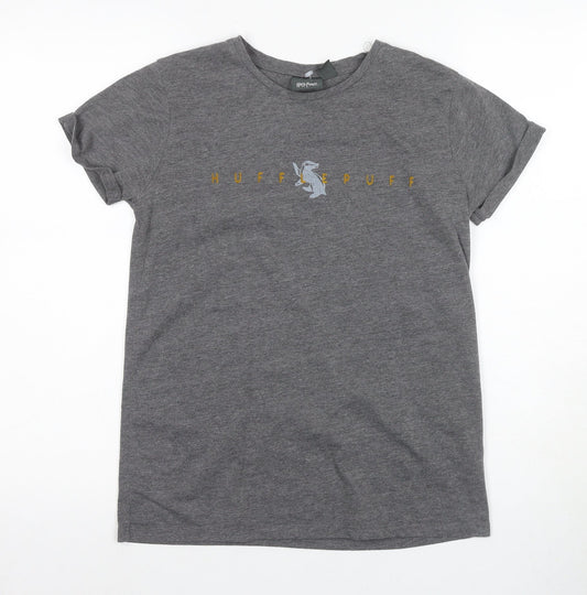 Harry Potter Grey Crew Neck T-Shirt Size 8