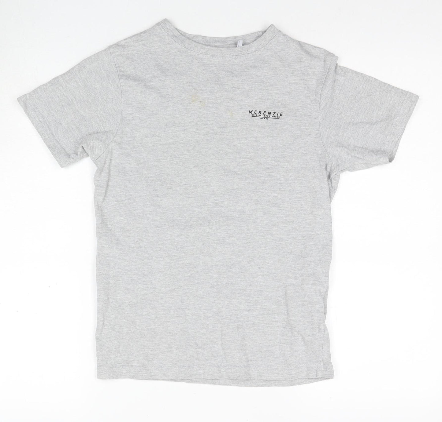 Mckenzie Boys Grey Basic Cotton T-Shirt 13-14 Years