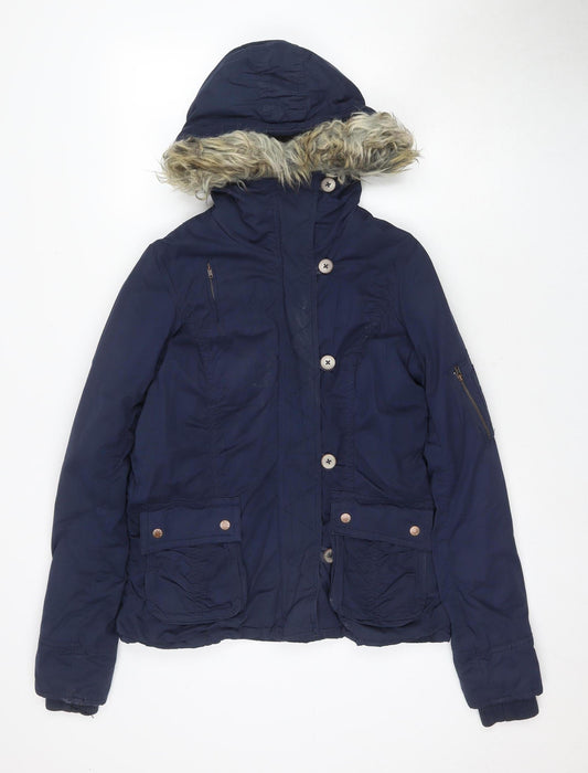 Fat Face Women's Blue Parka Jacket Size 12