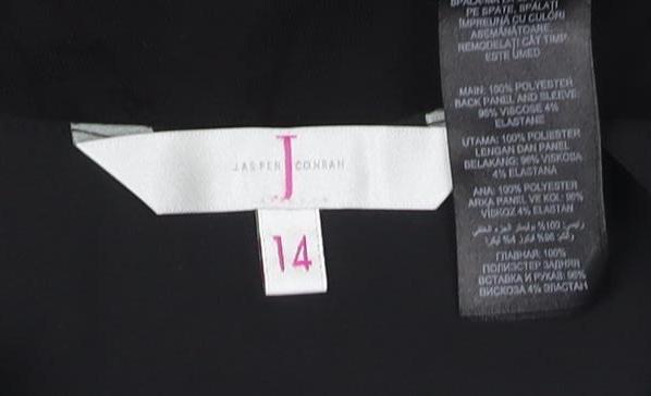 Jaeger Women's Black V-Neck Blouse Size 14