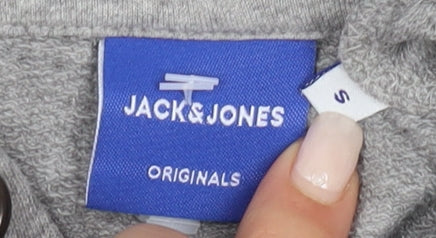 Jack & Jones Grey Pullover Hoodie, Men's S