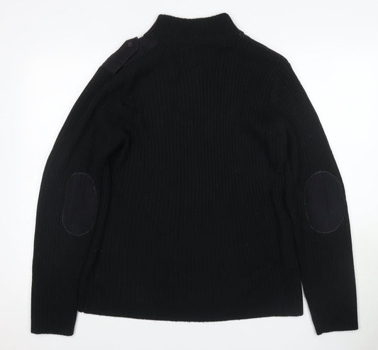 Airwalk Men's Large Black Henley Jumper High Neck