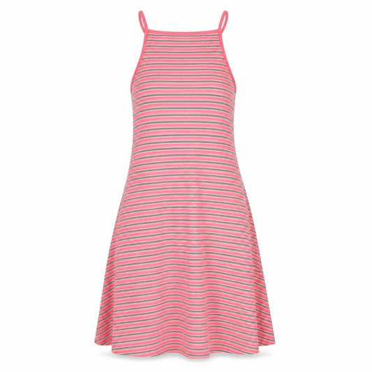 Superdry Women's Pink Striped Asymmetric Slip Dress S