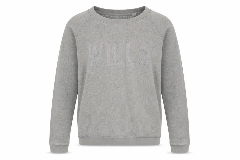 Womens UK 12 Relaxed Jack Wills Grey Pullover Sweatshirt