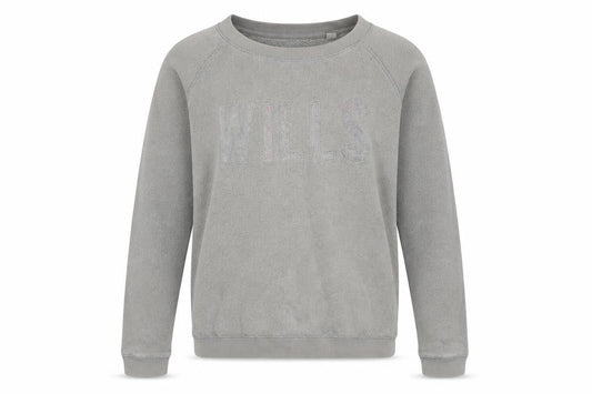 Womens UK 12 Relaxed Jack Wills Grey Pullover Sweatshirt