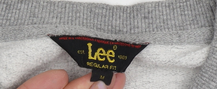 Lee Men's Grey Pullover Sweatshirt, M, Regular Fit