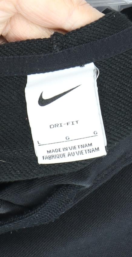 Nike Men's Black Full Zip Hoodie L - Comfortable Sports Style