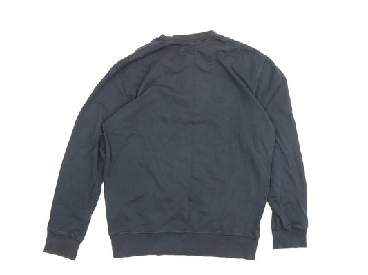 Carhartt Men's Blue M Pullover Sweatshirt, Logo, Crew Neck