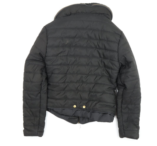 Rising Women's Black Puffer Jacket M with Hood